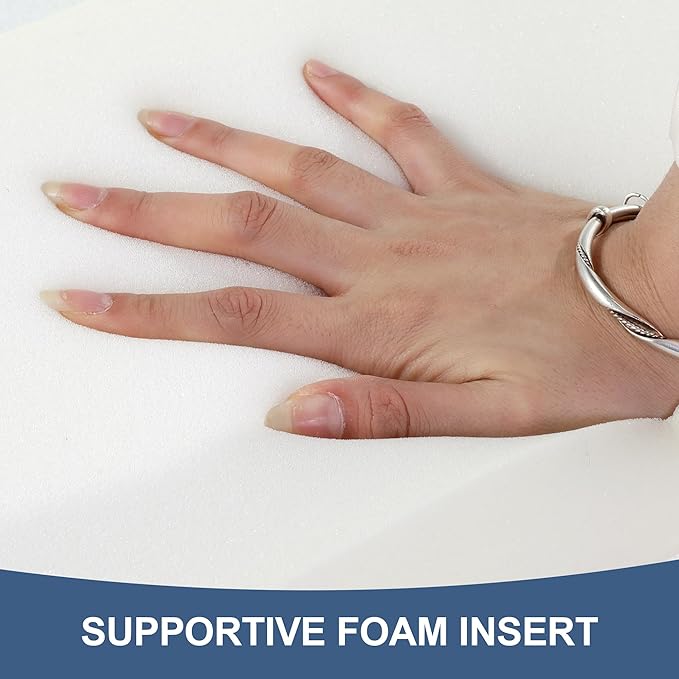 HOMBYS 3-in-1 Adjustable Height Wedge Pillow, 7" Height Leg Knee Pillow for Side Sleepers & Aligns Spine, Supportive Bolster Pillow for Pregnancy Relieves Pressure Hip Leg Elevation, 26", Dark Grey