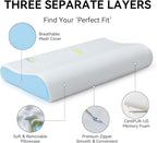 Small Pillow for Sleeping, Small Travel Pillow, Memory Foam Pillow, Adjustable, Breathable Pillow, CertiPUR-US Certified, 12x20 lnch