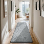 Soft Runner Rugs for Bedroom, Grey 2x6 Area Rugs Fluffy Rug Shaggy Area Rug Carpet, Bedside Rug for Living Room Bedroom Kids Room Home Decor