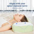 Without Pain Cervical Neck Pillow for Sleeping, Ergonomic Contour Side Sleeper Pillows for Adults, Cooling Orthopedic Pillow for Neck Relief Support, Memory Foam Pillows Back Stomach Sleepers [Green]