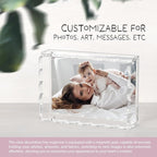 5x7in Acrylic Scalloped Tray with Magnetic Mat, Acrylic Picture Frames Fits 4x6 Photos & Smaller with Floating Effect, Freestanding Desktop Display for Livingroom, Bedroom, Office,...