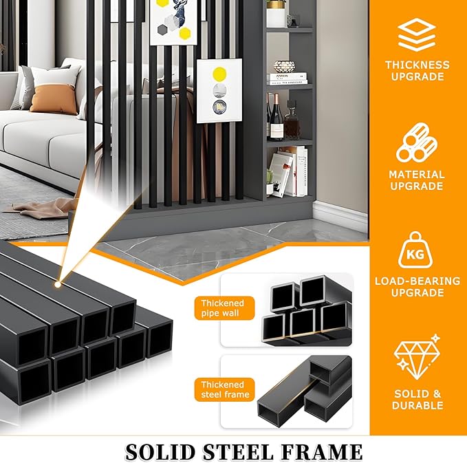 Wall Room Divider,Freestanding Room Divider with Shelves,Wood Room Divider Screen with Storage Cabinet, Wall Divider for Room Separation, for Home Office Decorative I 39.4×9.4×78.7in