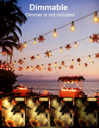 RTTY Outdoor String Lights 200 FT Globe LED Patio Lights with G40 Plastic Bulbs,Waterproof Shatterproof Dimmable Connectable Hanging for Backyard Porch Balcony Party Cafe Deck Decor