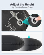 Luxtude Inflatable Lumbar Pillow for Airplane Travel, Lumbar Support Pillow for Office Chair/Car, Self-Inflating Travel Lumbar Pillow Back Support, Lower Back Pillow for Reducing Lumbar Pain