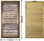 Love is Patient Love is Kind Wall Art, 1 Corinthians 13 Wall Art, God Walls Decor, Hanging Frame Bible Verses Walls Décor, Christian Gift