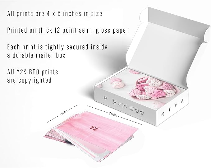 Y2K BOO Soft Rose Pink Aesthetic Wall Collage Kit – 100 Dreamy & Romantic Photos, 4"x6" Prints for Teen Girls Dorm Room Decor, Soft Rose Color Softscape Moments, Ideal Gift for Birthday & Graduation