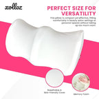 Ergonomic Leg Pillow for Leg and Knee Support | Premium Memory Foam Knee Pillow for Beauty Salon Or Home | Bolster Pillow for Legs Helps Comfort Enhancement, Legs & Lower Back Pain Relief (White)