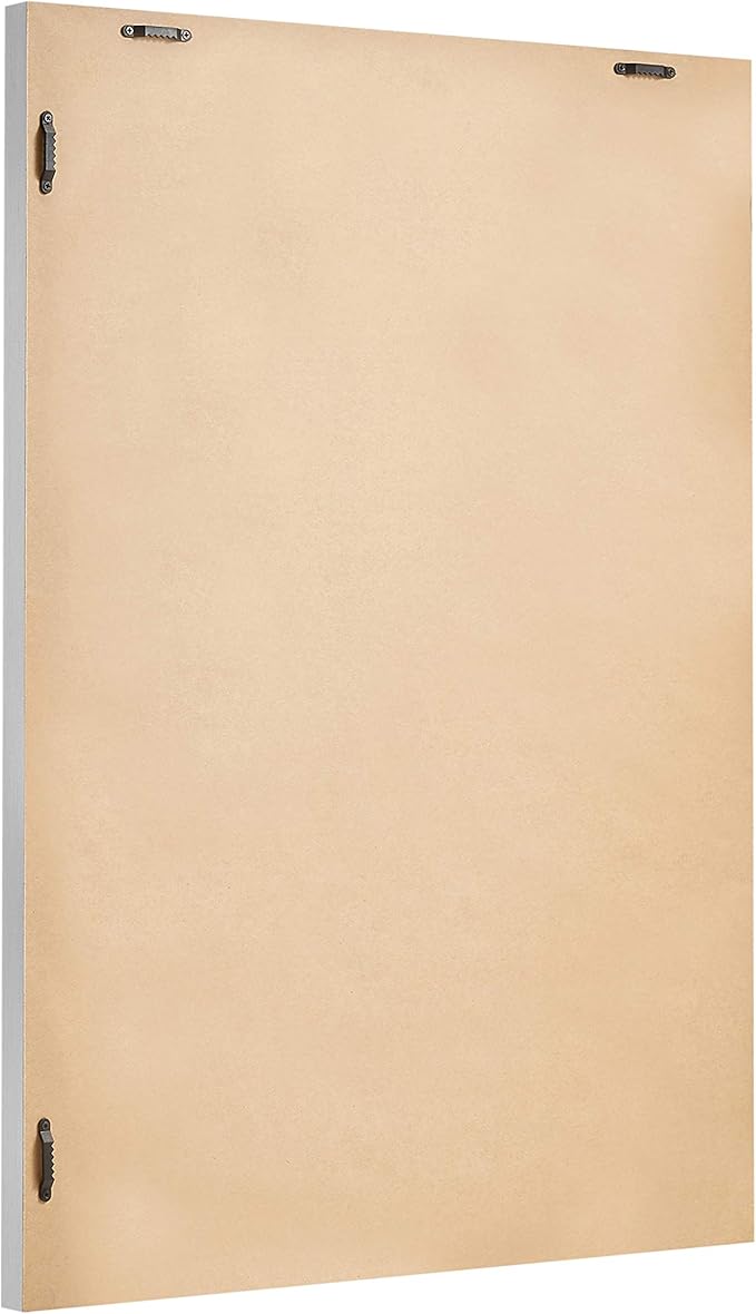 Amazon Basics Rectangular Wall Mount Mirror 20" x 28", Standard Trim, Nickel