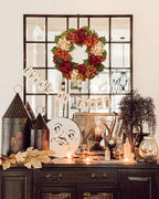 Fall Wreaths for Front Door, 20 inch Autumn Wreath with Hydrangeas Berries Fall Door Wreath Artificial Hydrangea Flowers Wreaths Autumn Decorations for Farmhouse Thanksgiving Harvest Door Wall Outside