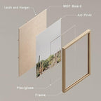 SIGNWIN Framed Tropical Palm Tree Saguaro Cactus Wall Art, Set of 4 Desert Landscape Wall Decor Prints, Nature Wilderness Wall Décor for Living Room, Bedroom Black - 12"x16" Natural