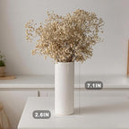 Modern White Ceramic Vase Set of 10 for Living Room Bedroom 7.08'' Minimalist Fresh Small Flower Vases for Bouquet Fake Plant Home Decor Office Fireplace Centerpieces Nordic Style 10 Pack