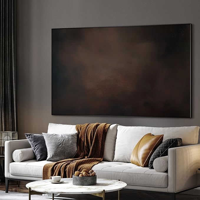 SIGNWIN 46"x72" Extra Large Framed Wall Art Dark Brown Abstract Moody Illustration for Home Living Room Bedroom Decor (Frame Assembly Required)