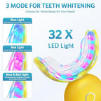 BESTEK Teeth Whitening Kit – 32X LED Light, 10-Min Fast Whitening, 4 Tubes of 35% Carbamide Peroxide Gel, Removes Coffee, Wine & Tobacco Stains - Yellow