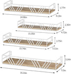 Floating Shelves for Wall Set of 4, Different Sizes Mounted Wood Floating Shelf, Wall Shelves for Living Room, Bedroom, Bathroom, Kitchen, Farmhouse Decor, Office