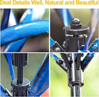 LimeHill Wind Spinner for Yard and Garden - Large Metal Kinetic Wind Sculptures for Outdoor Decorations (Blue Magnolia)