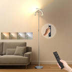FIMEI Split Floor Lamp Modern LED Rotatable Floor Lamp, Eye-Protection Reading Standing Lamp with Stepless Dimming and 3000K-6000K Color, Separately Rotatable Design, Gray
