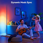 Modern Floor Lamp, Smart RGB LED Floor Lamp with App & Remote Control, 16 Million Colors & 200+ Scene Modes, Corner Lamp with Timer and Music Sync, Standing lamp for Bedroom Home Decor