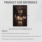 Fantasy Artists Framed Jesus Christ Canvas Wall Art The Cross and Peace Dove Christian Painting Prints Biblical Wall Decor Religious Room Decor for Church Prayer Room Schools Hospitals 16" x 24"