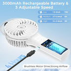 COMLIFE Portable Handheld Misting Fan, 3000mAh Rechargeable Battery Operated, 180° Foldable, Mini Personal Fan with Water Sprayer for Travel, Makeup, Home, Office, Camping, Outdoors