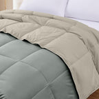 Modern Threads Down Alternative Reversible Comforter Sage Green/Cream Queen