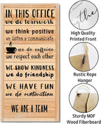 We Are A Team Motivational Quote Sign, In Office quote, Hanging wooden Sign, Gift for Leader Inspiring H1