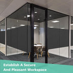 Volcanics Blackout Window Film with Installation Tools, Privacy Frosted Sun Blocking Black Window Cover Room Darkening Window Tint for Home Static Cling 100% Light Blocking 35.4 x 78.7 Inches