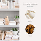 Literie NYC Inspired Scented Candle: Late Fees at The Library - Paper & Linen Scent, 9oz, 50 Hour Burn, Vegan Soy & Coconut Blend Candle for Home Decor, Gift for Women & Men