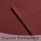 Fcosie Extra Wide Flame Resistant Insulation Window Drapes, 80% Light Blocking Room Darkening Curtains, Antique Bronze Grommet Privacy Drapery, Fire Safety Draperies - 2 PCS - Merlot - 200" Wx96 L