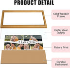 Gifts for Him/Her - Personalized Photo Frame with Love Design, Wall Mount or Tabletop Display, Romantic Gifts for Boyfriend Girlfriend Anniversary Birthday Valentine's