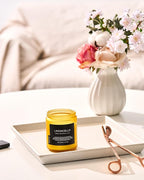 M&SENSE Limocello Summer Scented Candle, 7.05oz 50 Hours Long Lasting Burn Non Toxic Natural Soy Wax Lemon Highly Scented for Home Decor, 2 Wick Relaxing Candle Gifts for Yoga Spa Meditation