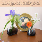 24 Pack Black Clear Bud Vases, Small Glass Mini Vases – Modern Small Decorative Vases in Bulk for Floral Arrangements, Wedding Centerpieces, Table Decor, Home & Party Decorations