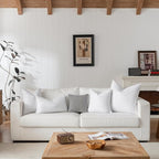 Basic home14x24 Decorative Throw Pillow Inserts-Down Feather Pillow Inserts-Oblong-Cotton Fabric-Set of 2-White.