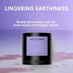 Boy Smells Violet Ends Candle - 8.5 oz - Aromatic Candle for Home with Rhubarb, Violet and Smoked Papyrus - Up to 50-Hour Burn - Cotton Wick