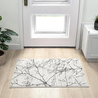 LUXE WEAVERS Modern Abstract Nature Cream Gray 2x3 Entryway Rug, Non-Shedding Hallway Carpet