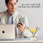 Reed Diffuser Sets Home Fragrance Essential Oil Diffuser Freesia Scent- 7 oz (210 ml) Fragrance Oil Diffuser for Bedroom Bathroom Home Décor Includes Reed Diffuser Sticks, Scented Oils