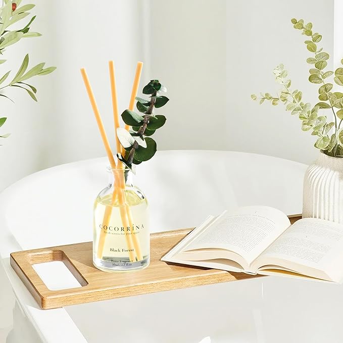 COCORRÍNA Eucalyptus Reed Diffuser Set of 3 - Eucalyptus & Moss, Clean Linen, Ocean Mist Scents, 1.7 fl oz Each, Total 5.1 oz, Scented Oil Diffusers for Home & Office