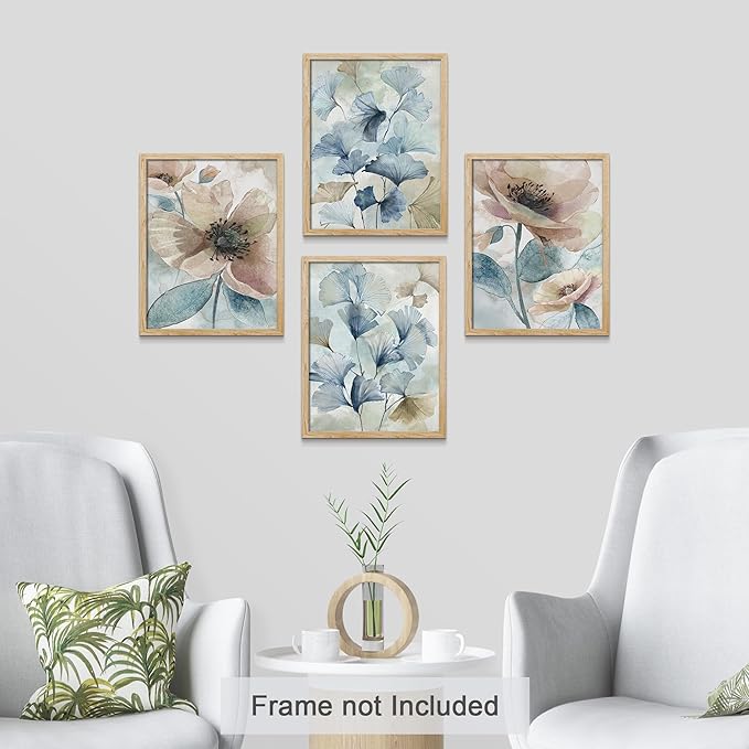 SIGNWIN Adhesive Canvas Poster Botanical Floral Nature Wilderness Photography Realism Decorative Rustic Cozy Zen for Living Room, Bedroom, Office - 8"x10"x 4