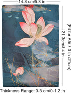 BLBMH A5 Book Covers for Paperbacks Book Cover Fit for 5.5x8.3 inch Adjustable Book Sleeve Cover for A5 Diary Books Fabric Softcover Protector for Notebook - Lotus A