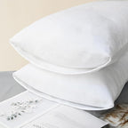 CaliTime Throw Pillow Covers Decorative 20 X 26 Inches Pack of 2 Cozy Chenille Standard Pillow Shams Cases for Couch Sofa Bed Living Room Home True White