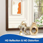 WEER Retro Copper Bathroom Mirror, 36x30 Inch Bronze Oil Rubbed Framed Mirror, Rectangle Classic Vintage Framed Wall Mirror, Farmhouse Vanity Mirror, Tempered Glass, Vertically or Horizontally