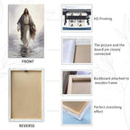 Fantasy Artists Unframed Jesus Christ Wall Art Jesus Walking On Water Canvas Wall Decor Christian Painting Prints Biblical Religious Room Decor for Church Prayer Room Christian School 16" x 24"