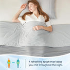 Cozy Bliss Cooling Comforter Twin Size Dual-Sided, Ultra-Soft Cooling Blankets for Hot Sleepers and Night Sweats, Breathable Lightweight Silky Smooth, Cool Grey
