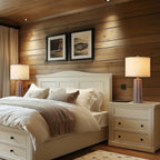 RORIANO 24'' Farmhouse Resin Table Lamps Set of 2 for Bedroom Living Room Vintage Traditional Desk Lamps Rustic Nightstand Bedside Lamps for Office Entryway, 2 Bulbs Included (‎Earth Brown)