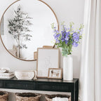 8PCS Voilet Artificial Delphinium Flowers with Clematis Greenery Long Stem Artificial Flowers Purple for Tall Vase for Home Wedding Floral Arrangement Centerpiece Table Decor (Voilet)