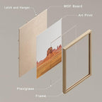 SIGNWIN Framed Arizona Texas Mountain Valley Wall Art, Set of 4 Landscape Wall Decor Prints, Nature Wilderness Wall Décor for Living Room, Bedroom - 8"x10"x 4 Natural