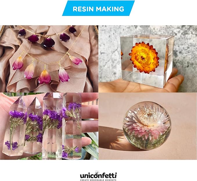 Dried Flower Thousand Days Biodegradable Confetti - Real Flower Petals for Weddings, Flower Girl Toss, Wedding Send Off Ideas, Party Table Decoration | Boxed - 8oz (0.5lbs)