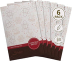 Simplicity Scents Gingerbread Scented Sachets Pack of 6, Fall & Winter - Long-Lasting Scented Bags, Home Fragrance, Air Freshener & Deodorizer for Closet, Room, Drawer, or Cars, Made in USA
