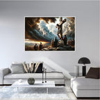 XWNLTEPK Christian Art Crucifixion Print Jesus on the Cross Art Wall Jesus Picture Modern Home Decor Canvas Wall Art Poster