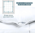 Bare Home Duvet Insert Comforter - Oversized Queen - Goose Down Alternative - Ultra-Soft - Premium 1800 Series - All Season Warmth - Bedding Comforter (Oversized Queen, White)