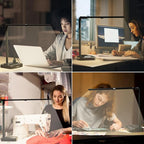 LED Desk Lamp with USB Charging Port: Eye-Care Technology - 1 Type-C, 1 USB-A Charging Port, 2 AC Power Outlets, Desk Lamps for Home Office, Study, Bedroom